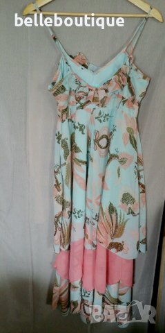 Страхотна лятна рокля за бременни с красиви цветя размер S, снимка 2 - Дрехи за бременни - 37144572