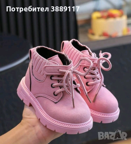  Розови ботички НОВИ, снимка 3 - Бебешки боти и ботуши - 52727073