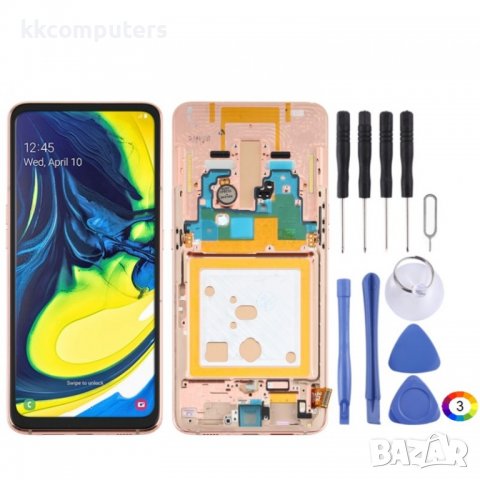 LCD Дисплей и Тъч Скрийн с Рамка за Samsung Galaxy A80
