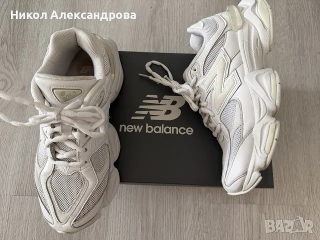 Сникърси New Balance 9060 Triple White бели, снимка 4 - Маратонки - 55920247
