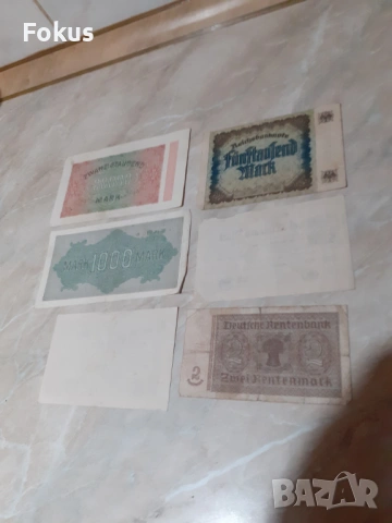 Лот 1 - Райхс марки, Дойче марки банкнота, марка - 6 бр., снимка 4 - Антикварни и старинни предмети - 53938480