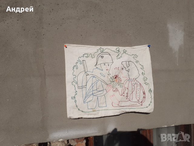 Старинна бродирана калъфка за възглавница #91, снимка 2 - Други ценни предмети - 31094589