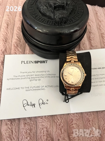 Чисто нов оригинален дамски часовник Plein Sport (Philipp Plein) – Rose Gold