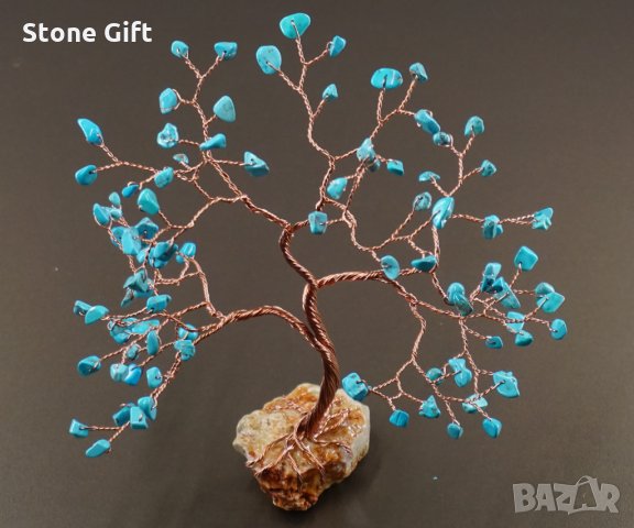 Дръвче Тюркоаз, Семеен подарък, Подарък за Приятел, Подарък за юбилей, Подарък за годишнина,Имен ден, снимка 7 - Декорация за дома - 32993295
