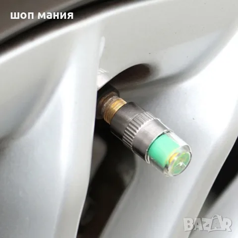 Манометър-капачка за налягането в гумите на превозното средство, снимка 2 - Аксесоари и консумативи - 55993425