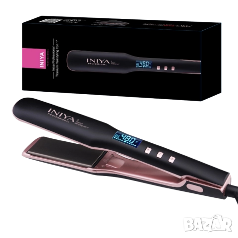 Професионална преса за коса Iniya Titanium Professional с титаниеви плочи, 250°C, снимка 4 - Преси за коса - 52469765
