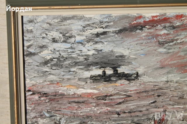 Стара картина ''Моркси Пейзаж'', снимка 5 - Картини - 52564933