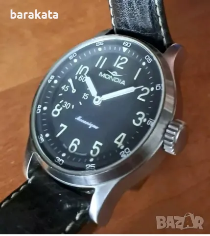 Mondia Zenith military manual winding watch ETA Unitas 6497 Swiss no automatic , снимка 4 - Мъжки - 47895535