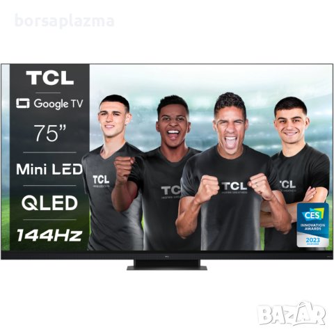 TCL MiniLed 75C935, 75" (191 см), Smart Google TV, 4K Ultra HD, 100 Hz, Клас G, снимка 1 - Телевизори - 40773321