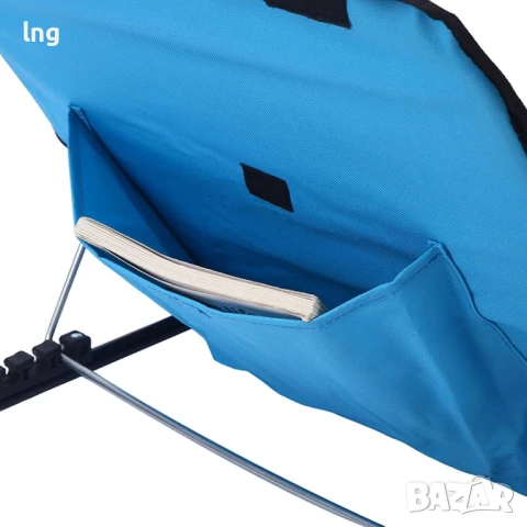 Продавам: Лек и Сгъваем Плажен Шезлонг с Подглавник и Джоб, снимка 4 - Къмпинг мебели - 50927321