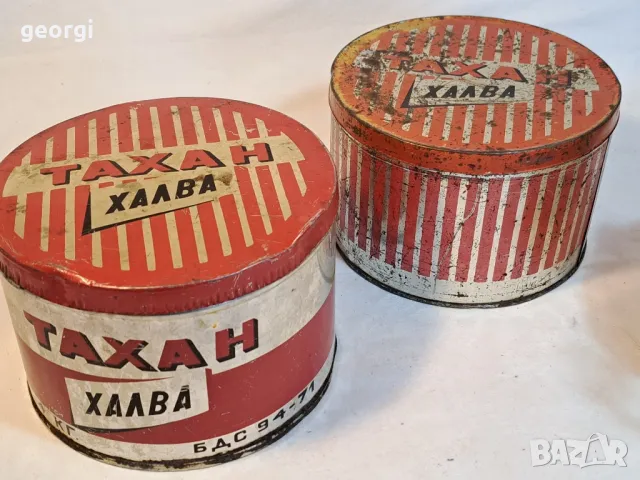 Стара ламаринена кутия за тахан халва 4 кг.    20/1, снимка 2 - Антикварни и старинни предмети - 49108649