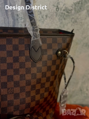 Louis Vuitton Neverfull Damier Ebene , снимка 3 - Чанти - 52525403