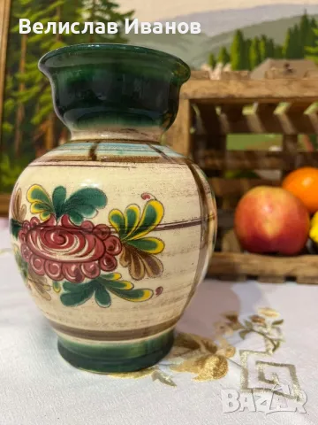 Керамични ваза и обувка за стена от Италия. Перфектно състояние., снимка 2 - Антикварни и старинни предмети - 48274383