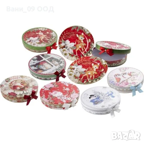 Подаръчен сет 2 коледни чинии в луксозна кутия , снимка 2 - Чинии - 47527406