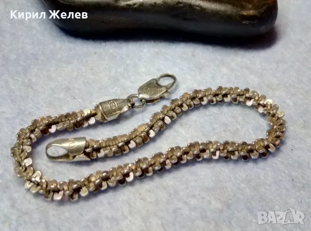 СТИЛНА ВИНТИДЖ АРТ СРЕБЪРНА ГРИВНА СРЕБРО 925 ДИЗАЙНЕРСКА КРАСИВА ПЛЕТКА 14939, снимка 3 - Гривни - 49916719