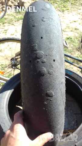 мото гуми чист слик 200/60 и 120/70-17 пирели