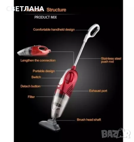 Безкабелна прахосмукачка 4в1, снимка 6 - Прахосмукачки - 48595474