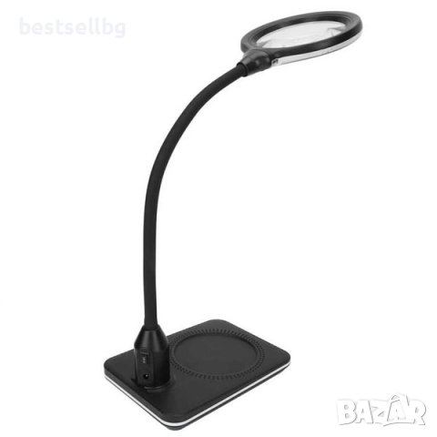 Голяма мощна настолна лупа с лед осветление за четене шиене бродиране, снимка 7 - Други инструменти - 42639072