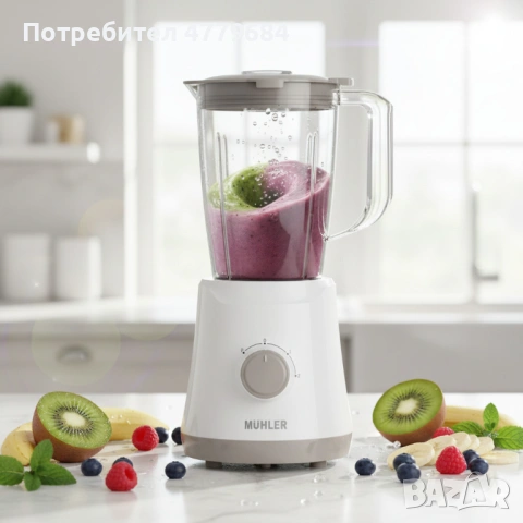 Блендер Muhler MB-355, 500W, 1.5 л, пластмасова кана