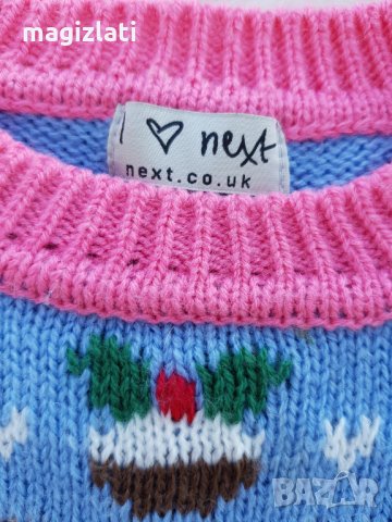 Коледен пуловер Next 2-3 години , снимка 3 - Детски Блузи и туники - 31081784