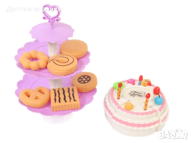 Комплект Торта със свещи и сладки за рожден ден, снимка 5 - Образователни игри - 48952103
