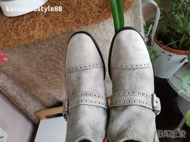 Дамски боти Естествен велур 37н., снимка 5 - Дамски боти - 56508109