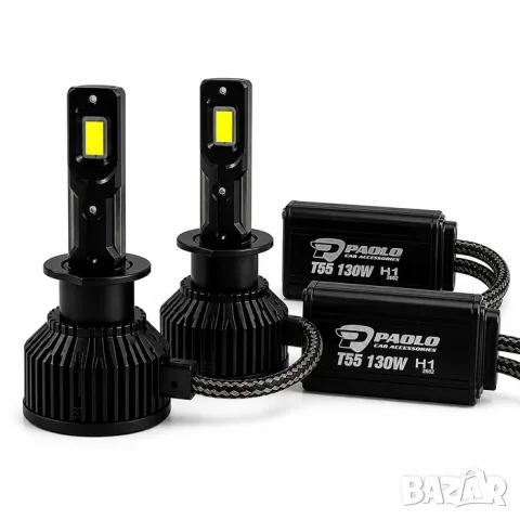 LED крушки Paolo T55 H1 130W 12V 24V, снимка 2 - Аксесоари и консумативи - 55864636