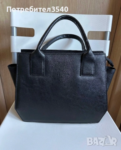 Черна дамска чанта Fentis, снимка 2 - Чанти - 44194707