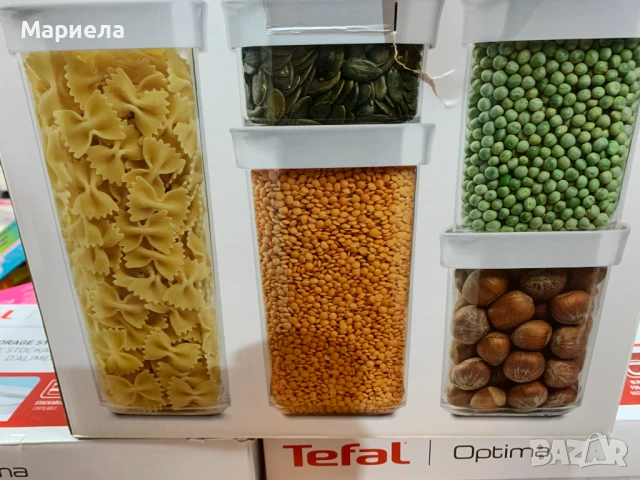 Комплект от 5 кутии за съхранение Tefal Optima, снимка 4 - Други стоки за дома - 53898883