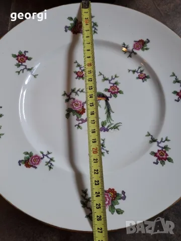 limoges две кръгли плата с цветя и райски птици 8/5, снимка 8 - Прибори за хранене, готвене и сервиране - 49959101