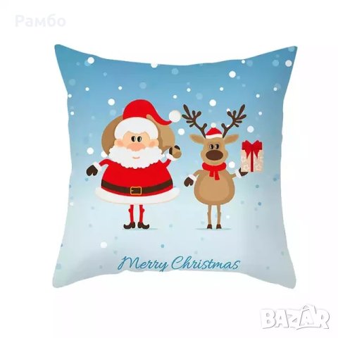 Коледна калъфка за възглавница-Полиестерна  с коледни мотиви., снимка 2 - Декорация за дома - 42169923