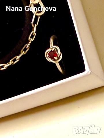 Pandora гривна и пръстен, снимка 6 - Гривни - 52908358