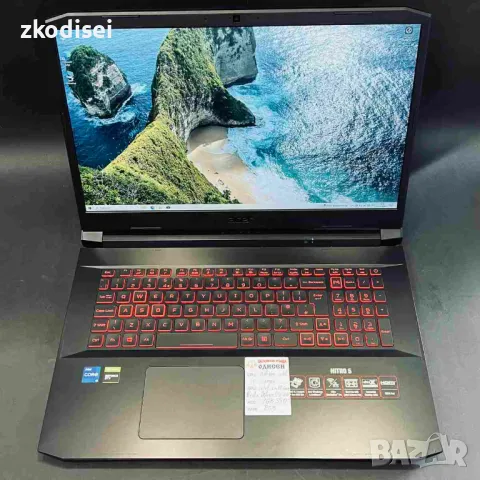 Лаптоп ACER - NITRO 5 AN517 17,3", снимка 2 - Лаптопи за игри - 48454977