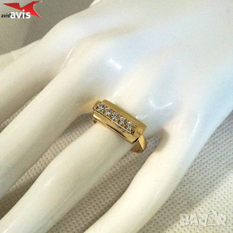 Пръстен с 14К златно покритие 224887, снимка 4 - Пръстени - 54310195