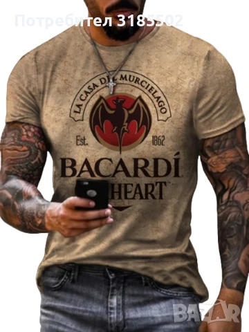 Мъжка тениска с графика на прилеп,3D щампа,кръгло деколте и къси ръкави за лятото, снимка 9 - Тениски - 51194482