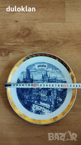  Декоративна чиния за стена.Страхотен изглед от Прага Чехия, снимка 2 - Колекции - 40505684