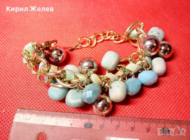 ЗЛАТИСТА ФЕШЪН АРТ ГРИВНА с КРАСИВИ ФАСЕТИРАНИ ПОЛУСКЪПОЦЕННИ КАМЪНИ 47406