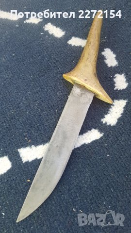 Ловен нож рог, снимка 1 - Антикварни и старинни предмети - 39615192