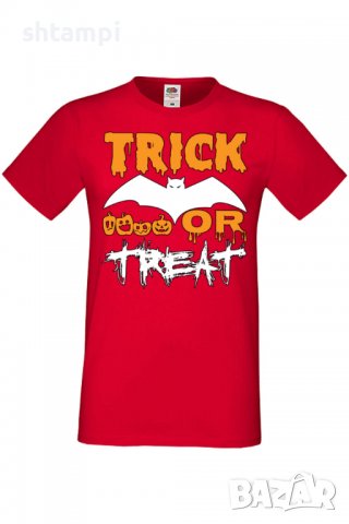 Мъжка тениска,Trick Or Treat 1,Halloween,Хелоуин,Празник,Забавление,Изненада,Обичаи,, снимка 3 - Тениски - 38132041