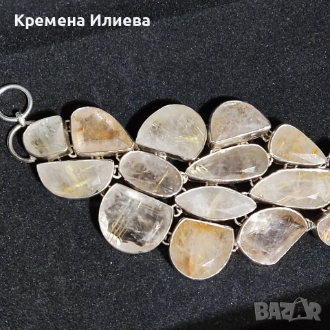 Сребърна гривна , снимка 2 - Гривни - 53050626