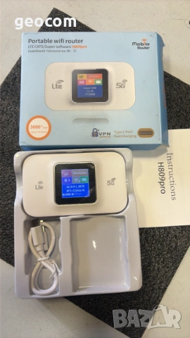 4G/LTE мобилен рутер H-809Pro (3000mAh,Type-C,HotSpot)