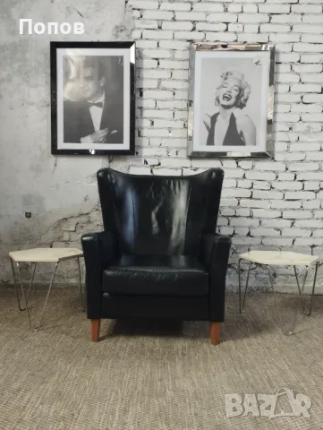 Голямо кожено кресло ENGELL, снимка 15 - Дивани и мека мебел - 49156170