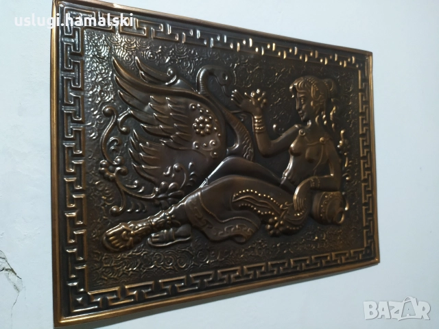 Старо руско медно пано/картина, снимка 3 - Антикварни и старинни предмети - 52694282