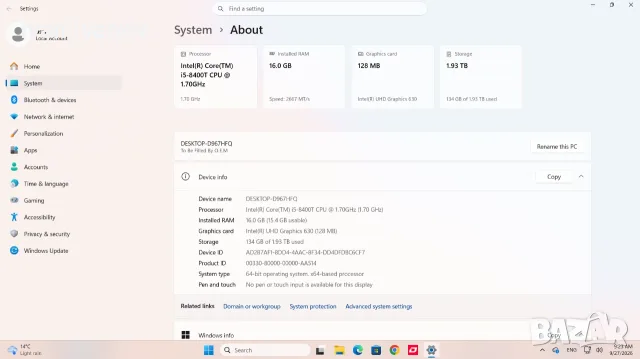 Компактен Mini-ITX Сървър / Работна станция | i5-8400T (35W) | 16GB RAM | 2.1TB Hybrid | Dual Intel , снимка 6 - За дома - 56241745