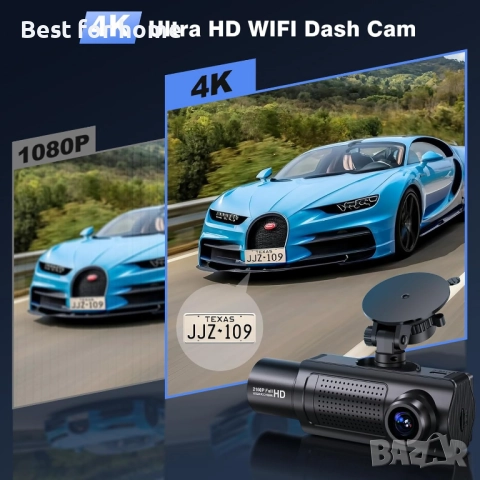 SHRINLUCK X5 4К WiFi 3-канална двойна предна и задна автомобилна даш камера, снимка 8 - Аксесоари и консумативи - 51593678