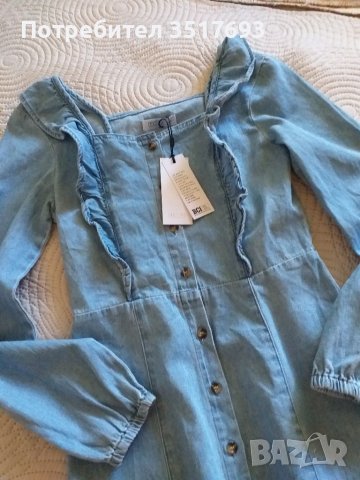 Дънкова рокля WOW 146 / 152 / 158 XS, снимка 6 - Детски рокли и поли - 38375132