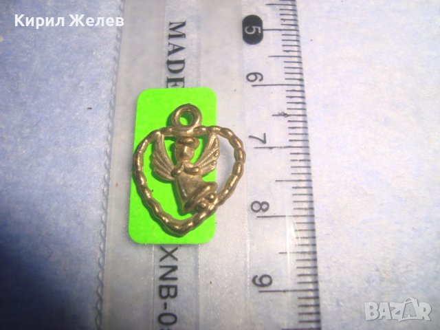 СТАРО МИНИАТЮРНО СЪРЦЕВИДНО СРЕБРИСТ АР ДЕКО МЕДАЛЬОНЧЕ АНГЕЛЧЕ 12530, снимка 6 - Антикварни и старинни предмети - 36982869