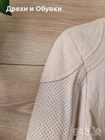 Бежово яке естествена кожа Gipsy , снимка 6 - Якета - 54095697