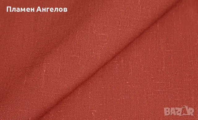 Червено-кафяв плат-поплин 122 на75см. дв. ширина. , снимка 3 - Платове и дамаски - 48989648