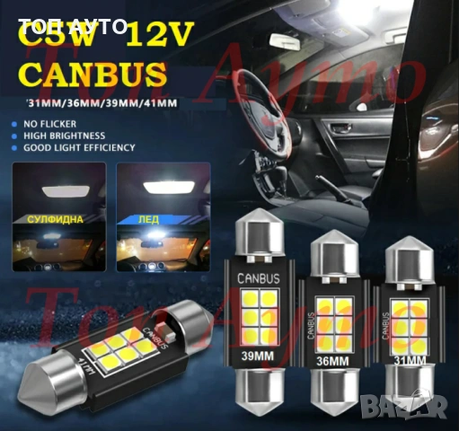 LED C5W / FESTOON CANBUS крушки 31мм 36мм 39мм 41мм – без грешки, снимка 2 - Аксесоари и консумативи - 53997335